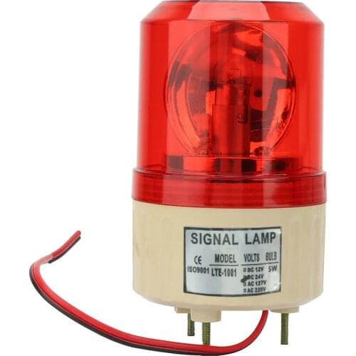 LTE-1081 12V LED DC 12V Flash Rotary Warning Light Alarm Lamp Factory Construction Rotating Warning Light