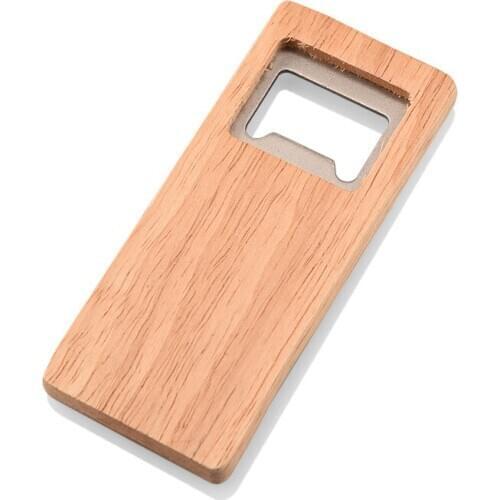 Hot Fashion Bottle Opener Simple Jar Bottle Wrench Creative Wood Multifunction Square-shaped Can Opener Kitchen Tool