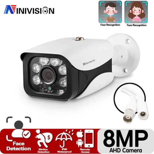 NINIVISION Security CCTV 8MP AHD Camera Outdoor Waterproof Bullet Cameras Day & Night Surveillance HD 3.6mm Lens IR CUT SONY
