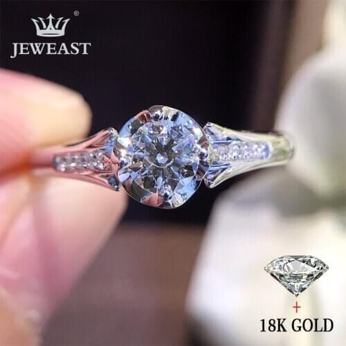 Natural Diamond 18K Gold Pure Gold Ring Beautiful Gemstone Ring Good Upscale Trendy Classic Party Fine Jewelry Hot Sell New 2020