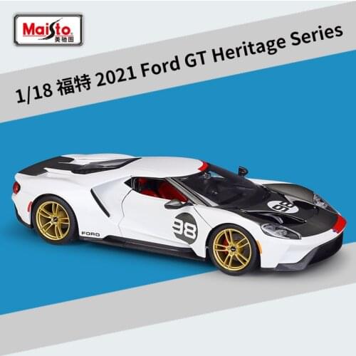 Maisto 1:18 Diecast Metal Car Model Toy For 2021 2017 Ford GT Alloy Car Modell Collection Gift With Original box
