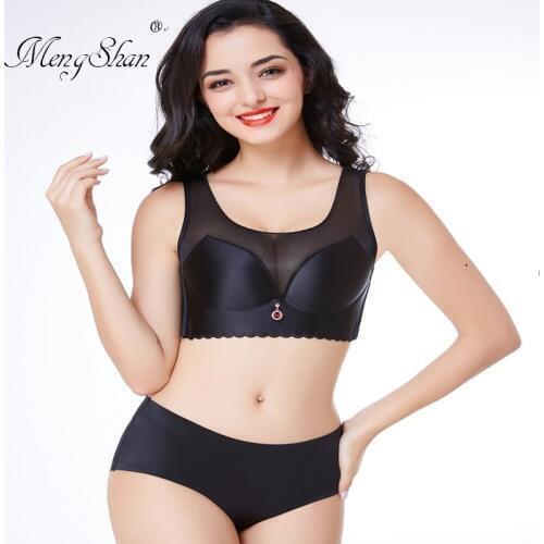 Ultra-thin cotton cup vest underwear suit plus size women bra set Chest-wiping Lace Sexy gathering bra push up 115D 115E 120E