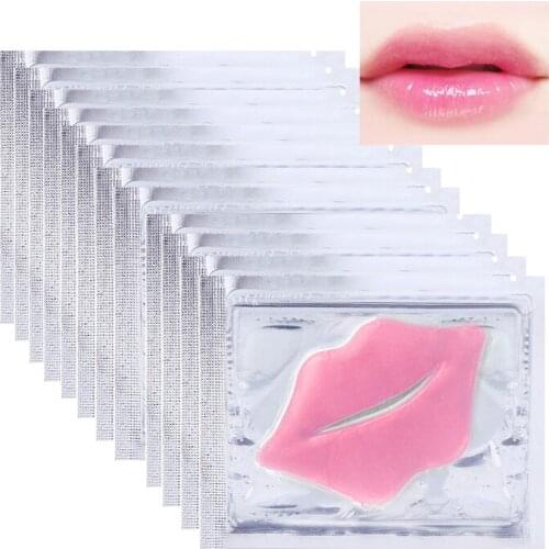 Crystal Collagen Lip Mask Gel Patch Hydrating Lip Masks Moisturizing Essence Lip Care Enhancer Pads Dry Skin Care