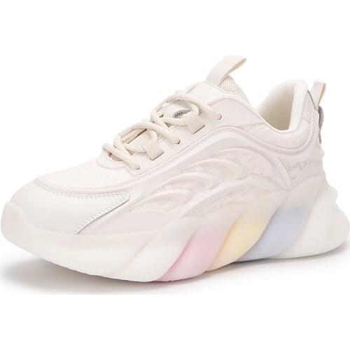 Elad Halabi Women Sneakers Flat Platform Shoes Spring fashion Lace-up Breathable mesh Thick bottom Chunky Sneakers Ladies Shoes