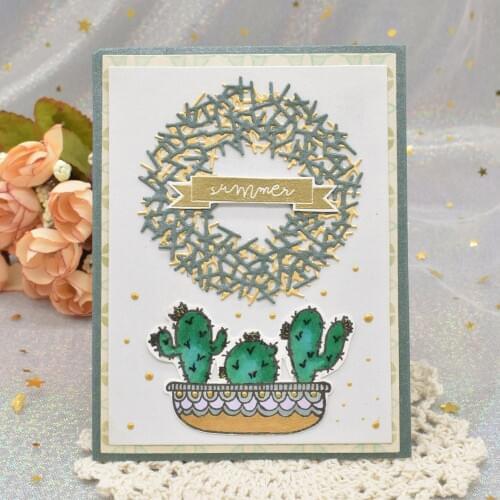 New Wreath Dies Garland Die Cuts Circle Metal Stencil for Scrapbooking Album Paper DIY Cards Background Making Craft