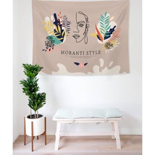 Kawaii Room Decor Illustration Girl Background Cloth Tapestry Boho Decoration Home Decor Tarot Cards Tapisserie Decoration Mural