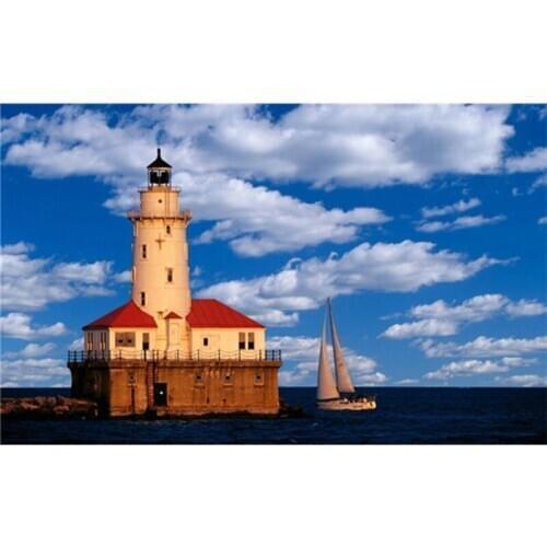 3D Full Drilled square Needlework diy diamond painting cross stitch square diamond embroidery fashion Light Modern City picture