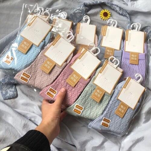 Unisex Socks Autumn Winter Korean Style Mid Tube Solid Color Thickening Keep Warm Knit Socks Warmer Soft Knit Crochet Sock