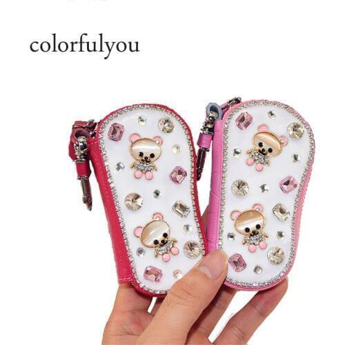 NEW Unisex Key Holder Case Bag Car Keychain Housekeeper Keys Holder Organizer Bags Manager Genuine Leather Holder Car Key Wallet