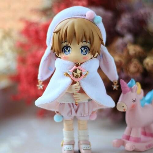 Ob11 sister clothes confused baby clothes Ob11 doll clothes suit Hat + small cane + short sleeve + shorts + cape + socks