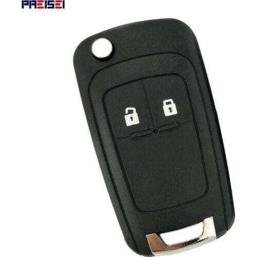 PREISEI 5pcs/lot 2 Buttons Remote Flip Car Key Shell Case Fobs For Chevrolet Cruze Orlando Apica Auto Accessories
