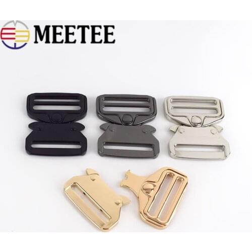 Meetee 2pcs ID38MM Metal Bags Quick Release Buckles DIY Strap Connector Side Clasp for Bag Luggage Hardware Accessories