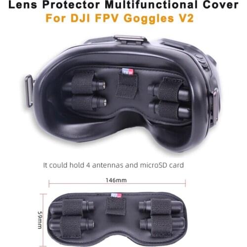 PU Dustproof Lens Protector For DJI FPV Goggles Antenna Storage Cover Memory Card Slot Holder For DJI FPV VR Glasses Accessories