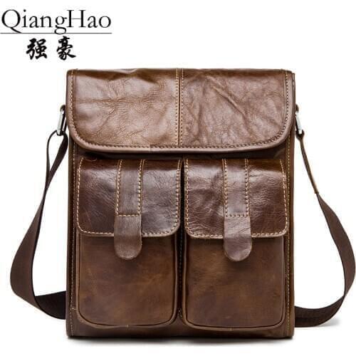 QIANGHAO Men's Shoulder Bags