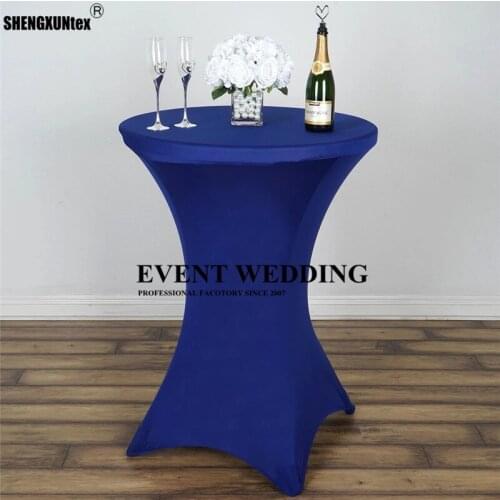 Cheap Price Stretch Lycra Spandex Cocktail Table Cover Wedding Table Cloth For Event Banquet Decoration
