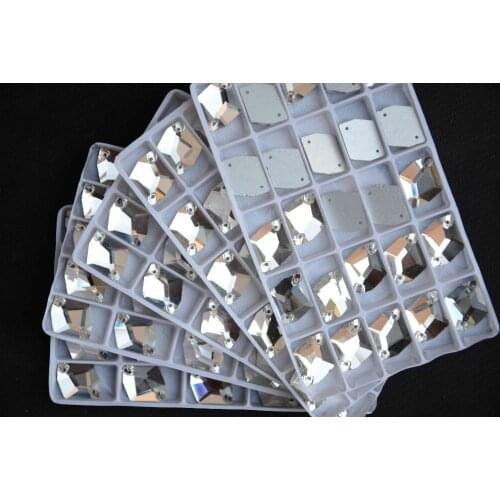 All Sizes Cosmic Shape Sew On Stones Crystal Clear Color Flat Back 2 holes11*14mm,13*17,16x21,21*27mm Glass Sewing Crystal Beads