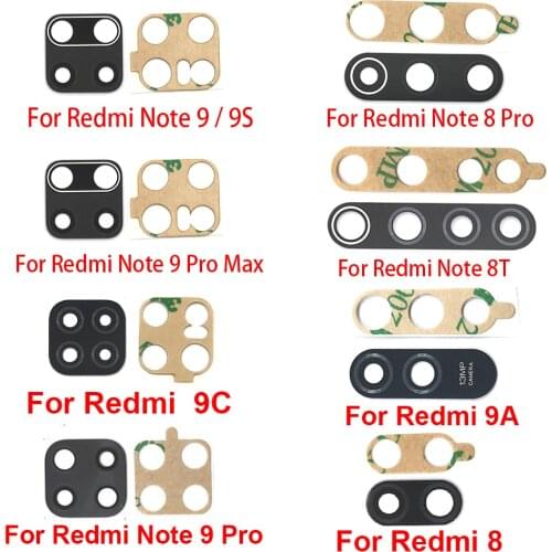 2pcs/lot，Rear Back Camera Glass Lens For Xiaomi Mi 11 Redmi 9C 9A 9 8A 8 7A 7 6A 6 Note 8 8T 9S 9 Pro Max With Glue Adhesive
