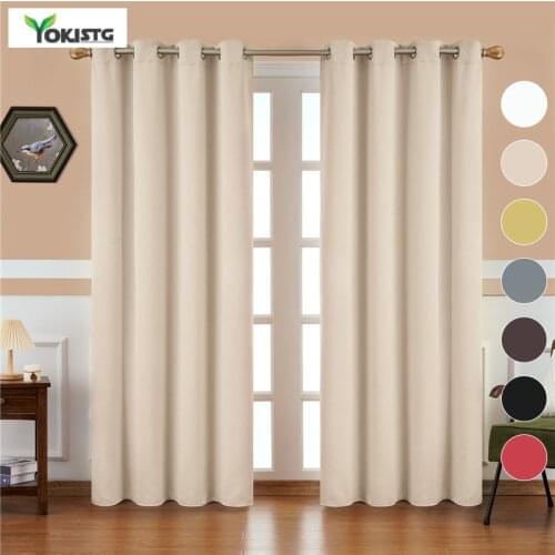 YokiSTG Blackout Curtains For Bedroom Living Room Window Treatment Blinds Decoration Modern Thicken High Shading Finished Drapes