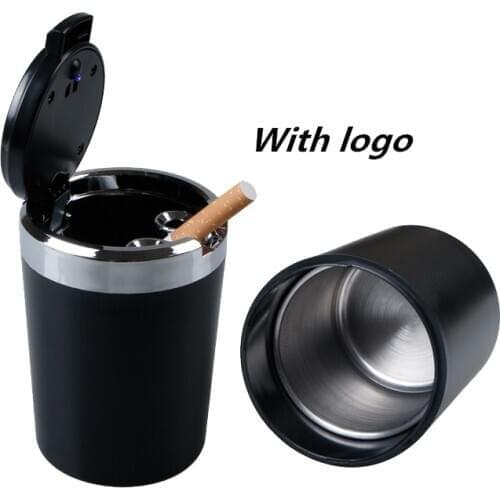 High quality automotive car stainless steel inner ashtray with car logo for P-eugeot 301 308 408 508 2008 3008 5008 Car interior