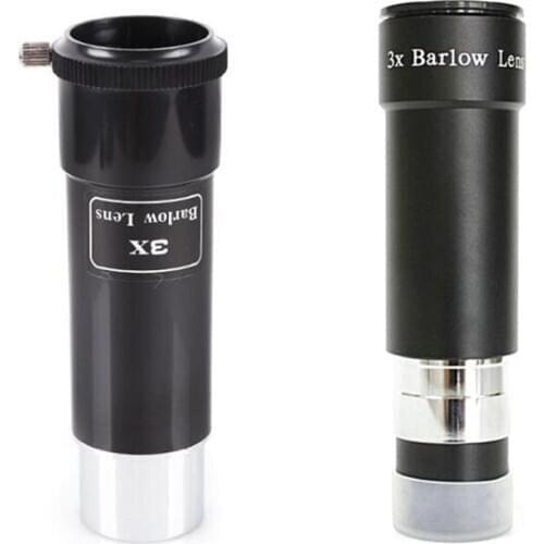 High Precision 1.25" (31.7mm) Long Extender Plastic or Metal 3X Barlow ED Lens by Magnification Astronomical Telescope Eyepiece