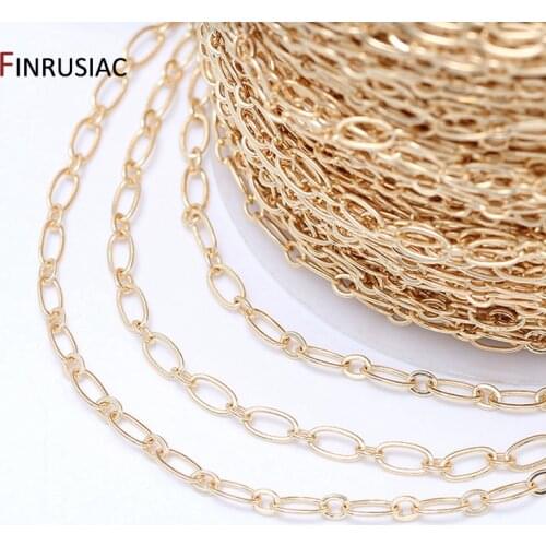 DIY Jewellery Crafts Chain Spool Wholesale Plated 18K Real Gold Metal Chains For Jewelry Making Handmade Bracelets Necklaces