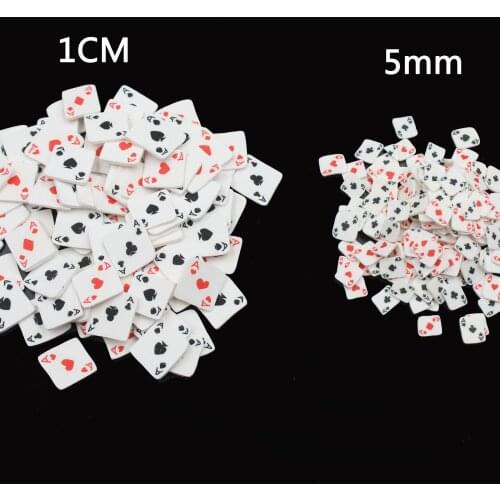 100g/Lot Polymer Soft Clay Poker Slices Playing Card Sprinkles or Arts and Mobile Decoration DIY Crafts Filler Accessories