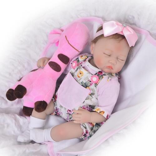 17inch 42cm Soft Silicone Handmade Reborn Baby Girl Dolls Realistic Looking Newborn Baby Doll real touch bebek Birthday Gift
