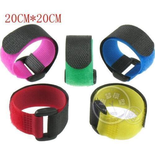 4 Pcs / lot Magic Sticker Strap Nylon Lipo Battery Ribbon Fastener Reusable Cable Tie Wrap for 250 450 500 550 Quadcopter