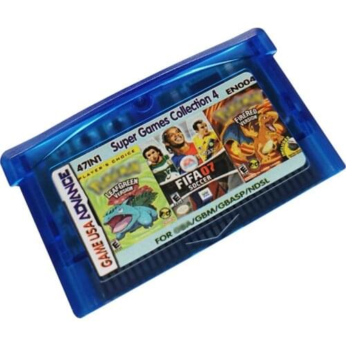 47 in 1 Collection 32 Bit Video Game Compilation Cartridge Console Card for English Language Version