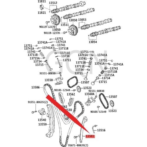 Chain shock absorber 2007-Toy ota FJC RUI SER HIL UXS URF FOR TUN ERH IL UX timing baffle chain shock absorber baffle