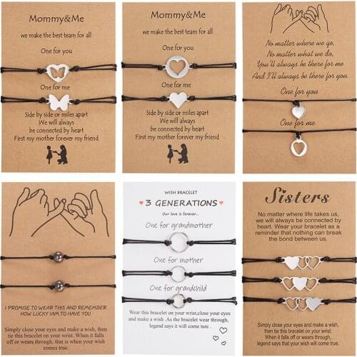 New Fashion Couple Bracelets Sun Moon Cross Sunflower Pendant Adjustable Rope Chain Bracelet Lucky Friendship Jewelry