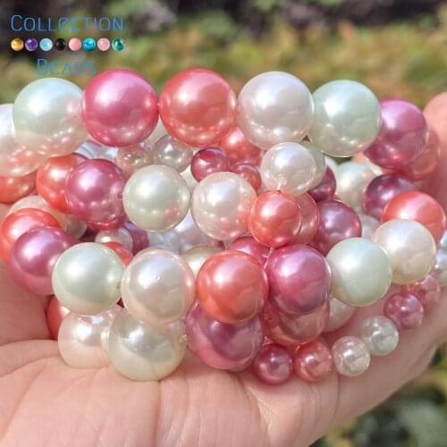 6/8/10/12mm Natural Colorful Shell Mother Of Pearls Loose Spacer Beads For Jewelry Making DIY Bracelet Handmade Accessories 15