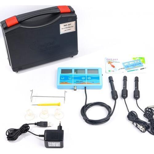 6in1 Multi-parameter Digital Water Quality Monitor PH ORP/mV EC CF TDS Temp Aquarium Water Quality Online LCD pH Tester Analyzer
