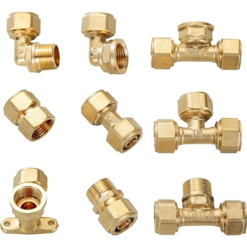 Gogo brass Aluminum plastic pipe fitting elbow Tee fitting water pipe