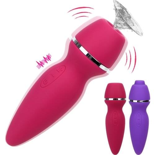 IKOKY 7 Speed Clit Sucker Vibrator Blowjob Vibrating Sex Toys for Women with Two Head Sex Oral Licking Clitoris Nipple Sucking