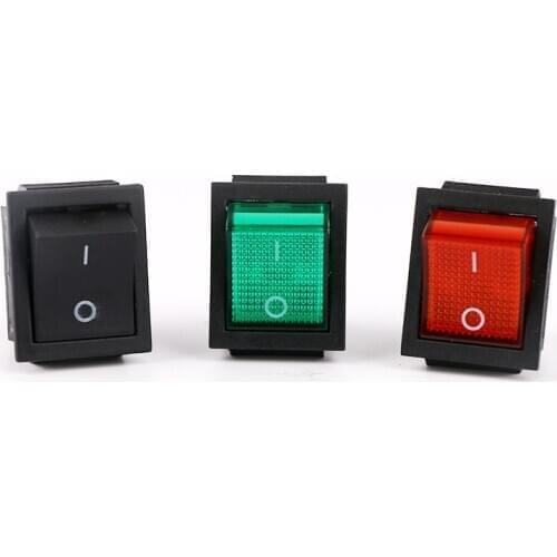 10pcs KCD4 Rocker Switch ON-OFF 2 Position 4 Pins / 6 Pins Electrical equipment With Light Power Switch 16A 250VAC/ 20A 125VAC