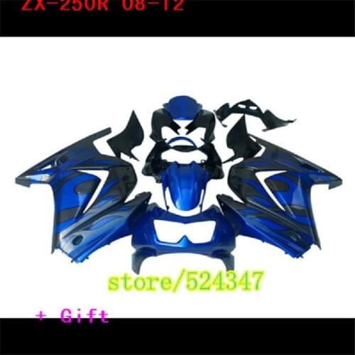 Bo ZX 250R 2008-2014 Fairing kit for Kawasaki Ninja ZX250R 08 09-14 ZX250R 2010-2011-2012-2013-2014 blue Fairings set