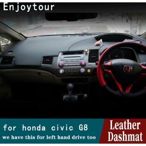 For Hond CIVIC G8 sedan 2006 2007 2008 2009 2010 2011 Leather Dashmat Dashboard Cover Pad Dash Mat Carpet Styling Accessories