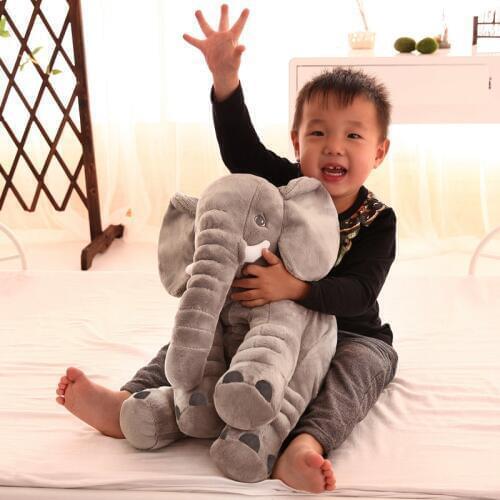 Cartoon 60cm Large Plush Elephant Toy Kids Sleeping Back Cushion stuffed Pillow Elephant Doll Baby Doll Birthday Gift for Kids