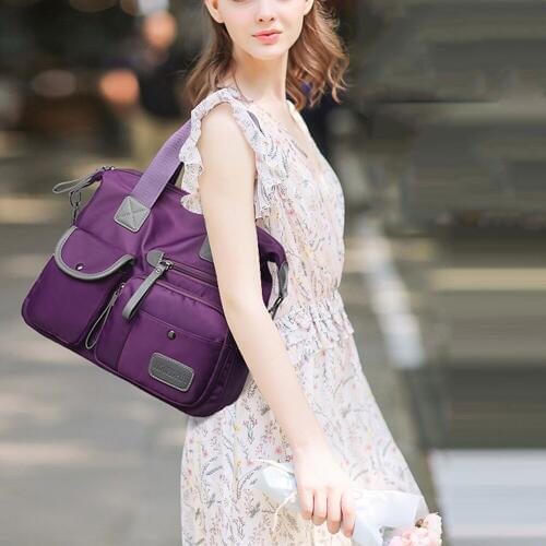 New fashion lady Mummy bag nylon shoulder portable travel bag large capacity convenient solid color multi-color solid color