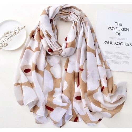 New Contton And Linen Scarf Women Fashion Versatile Geometric Print Spring And Summer Travel Sunscreen Scarves Women Shawl Lady