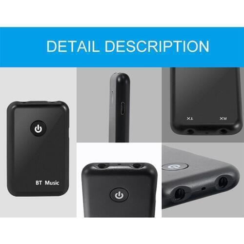 New 2 in 1 Bluetooth V4.2 Audio Transmitter Receiver Audio Music Adapter