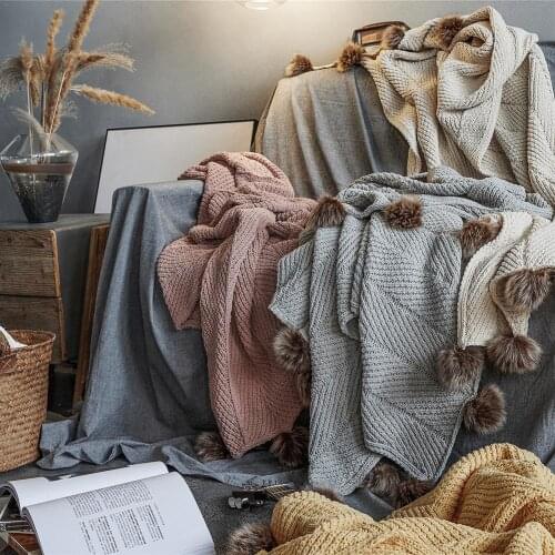 Thread Blanket With Tassel Throw Blanket For Bed Sofa Home Textile Fashion Cape 130x160cm Knitted Carpet Weighted Blanket