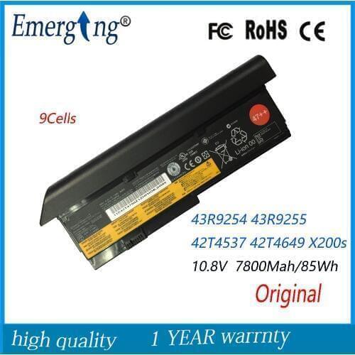 10.8V 85WH Original New Laptop Battery for Lenovo X200 X200s X201s X201 42t4649 42t4825 43r9254 42t4646 42t4647 42t4648