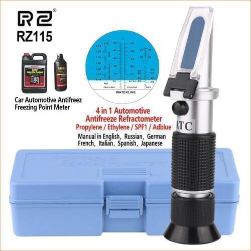 RZ Refractometer Automotive Antifreez Refractometer Freezing Handheld Auto Concentration RZ115 Normal 0.01sg Brxi Refractometer