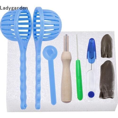 9PCS Bead Shaker Felt Ball Handmade Spinning DIY Felting Ball Making Tool Maker for Wet Hand Spinning DIY Tools for Child Gift