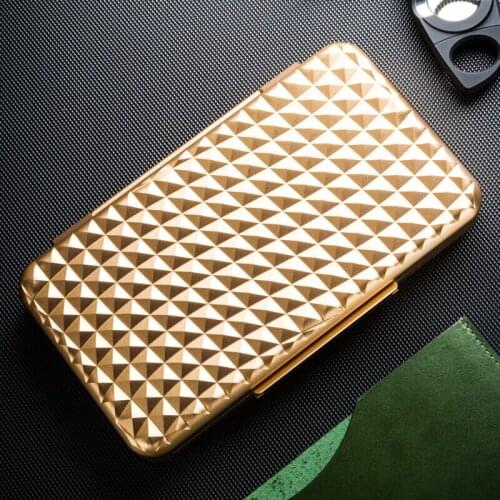 New Luxury Portable Travel Cigar Humidor 5 Pipe Travel Cigar Humidors Cigar Box with Leather Case 5 Sticks for COHIBA