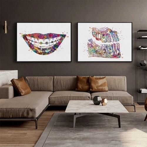 Dental Teeth Anatomy Canvas Painting Medical Tooth Roots Posters and Prints Modular Wall Art Picture for Room Home Decoration
