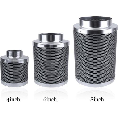 4/6/8" Air Carbon Filter 38mm Thick Activated Charcoal Reversible Flange