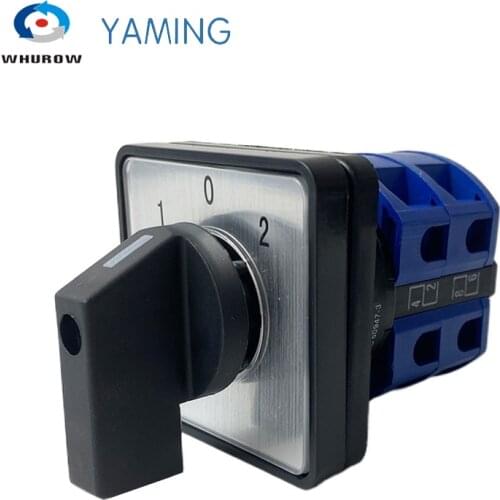 Yaming electric YMW26-25/2 rotating switch 25A 2 poles 3 position (1-0-2) control motor circuit changeover cam switch